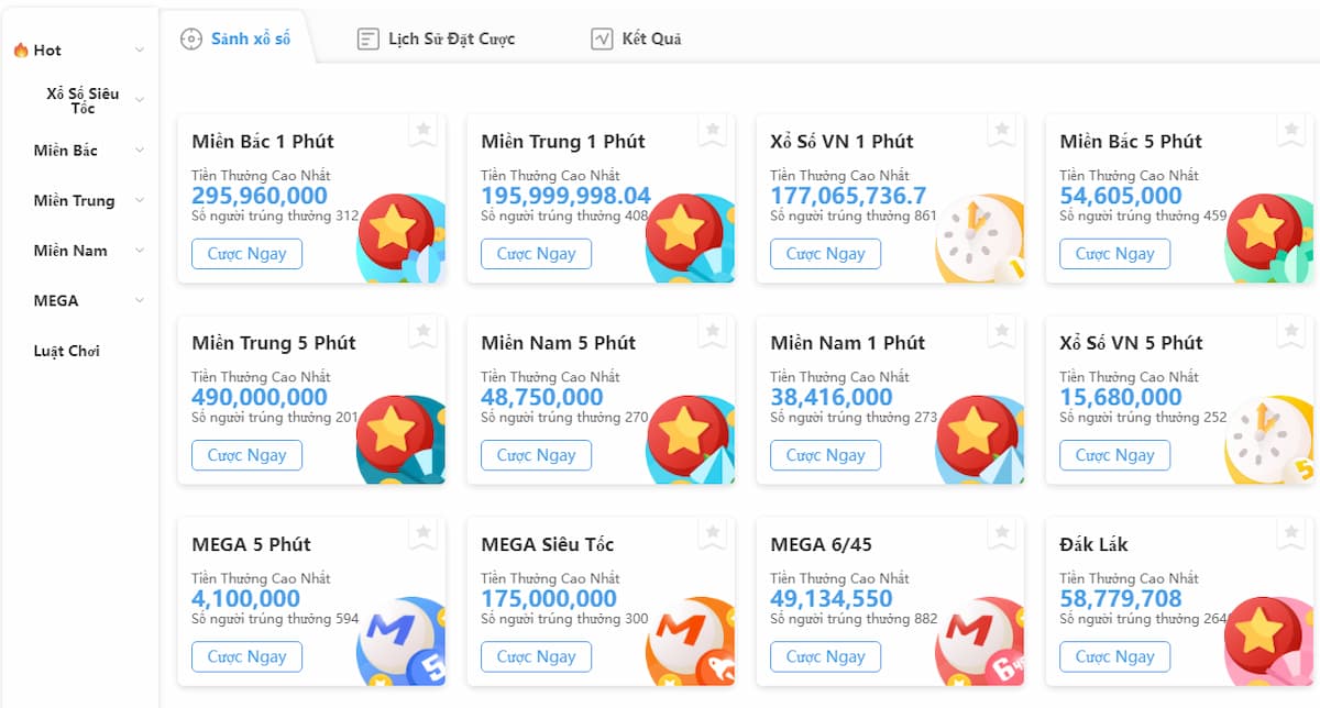 chọn hình thức chơi xổ số 8xbet